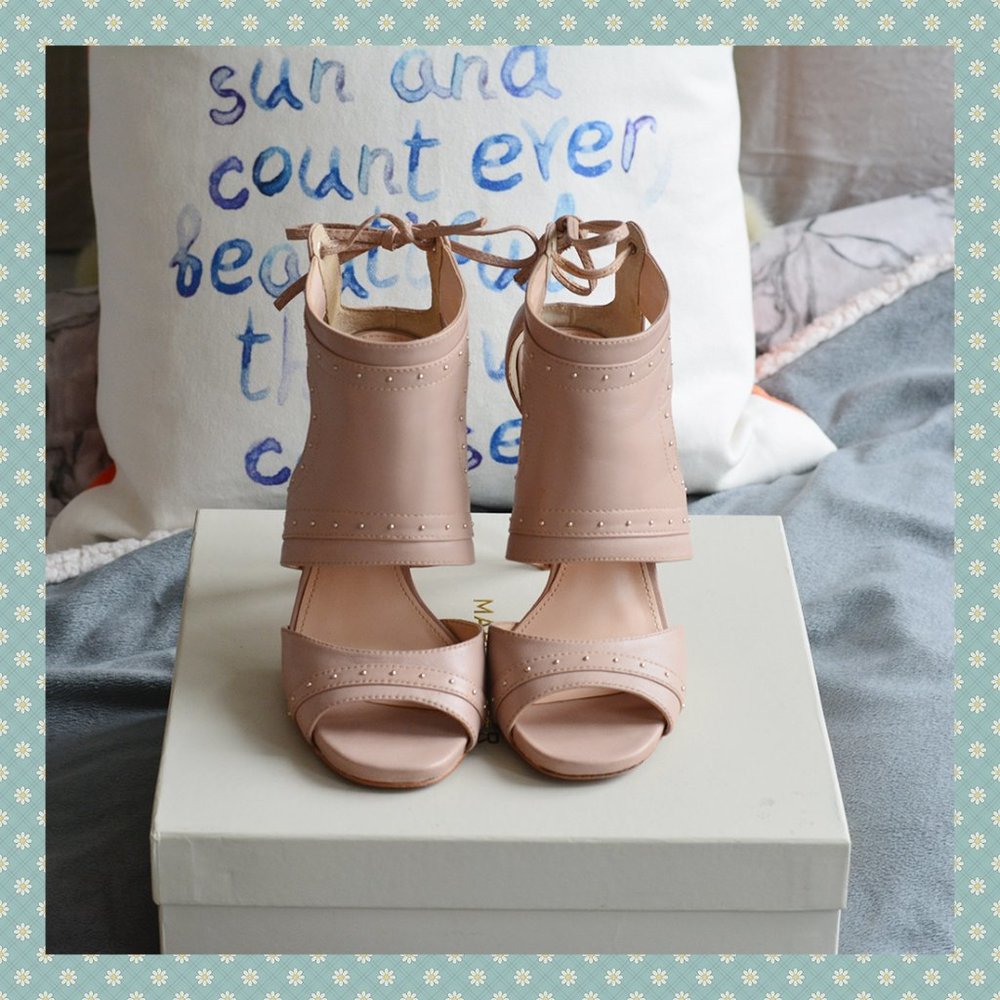 Vince Camuto Nude Tie Back Sandals